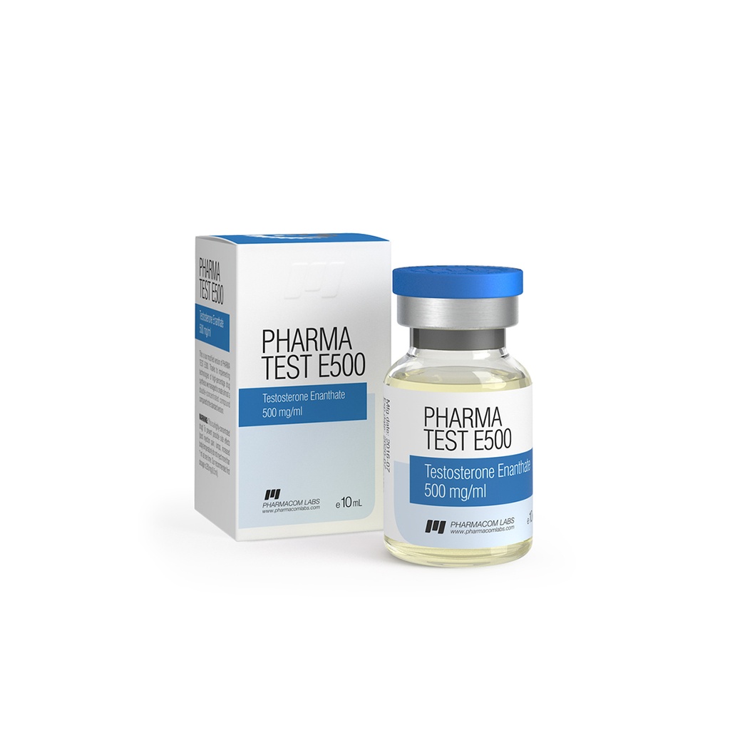 [001030003] PHARMA TEST E 500  - Testosterone Enanthate  - 500 MG/ML - 10 ML VIAL - Pharmacom LABS