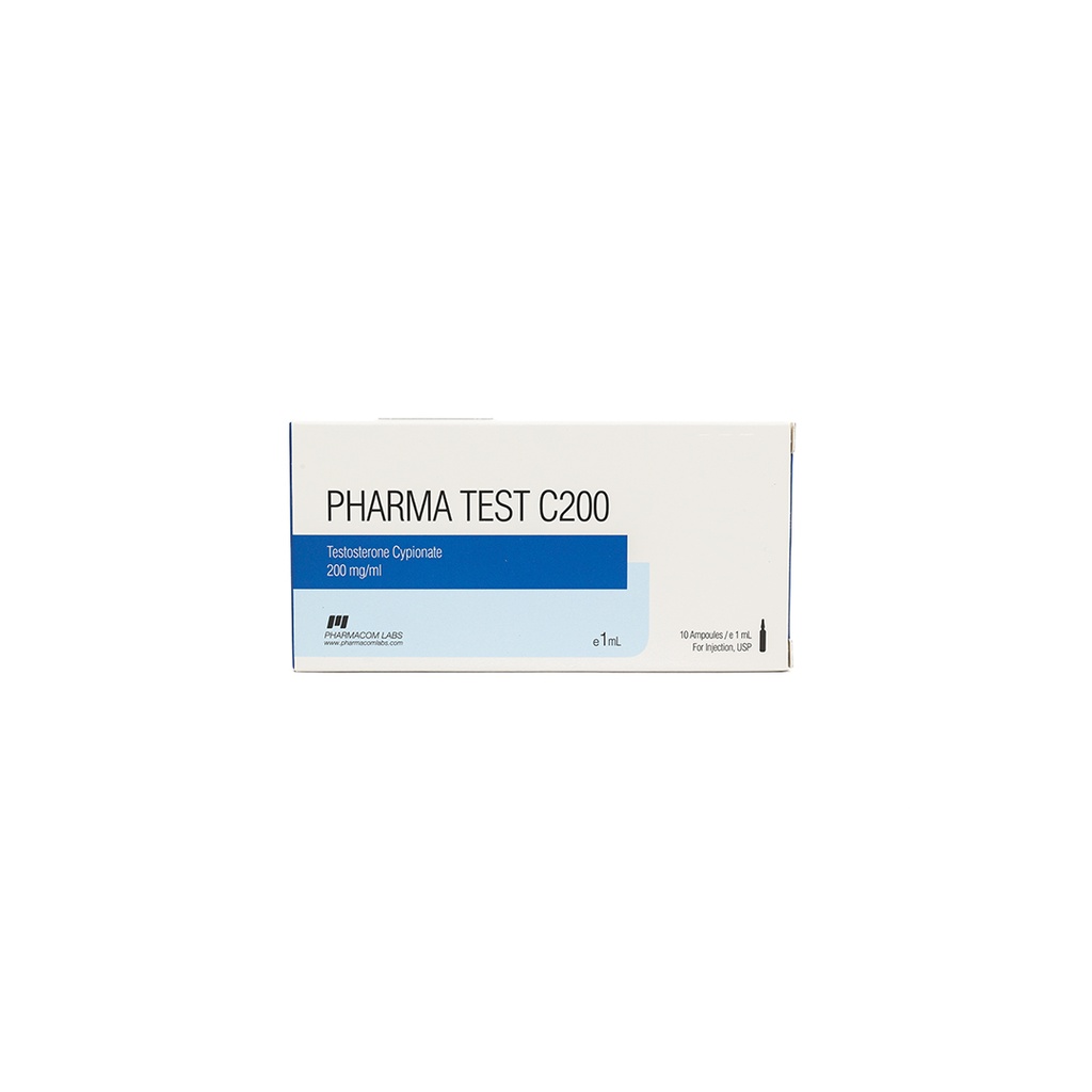[001010005] PHARMA TEST C 200   - Testosterone Cypionate - 200 MG/ML - 10 X 1 ML AMPULE - Pharmacom LABS