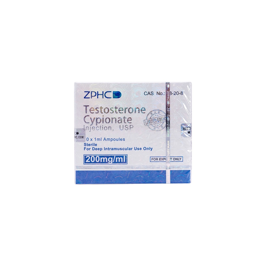 [002010021] Testosterone Cypionate  - 200 MG/ML - 10 X 1 ML AMPULE - ZPHC PHARMA