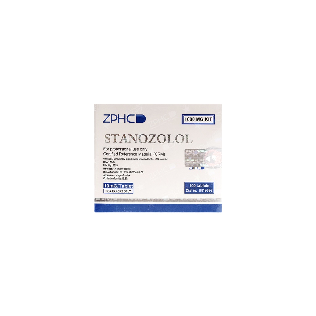 [002140051] STANOZOLOL   - 10 MG / pill  - 100 Tablets Blisters Box  - ZPHC PHARMA