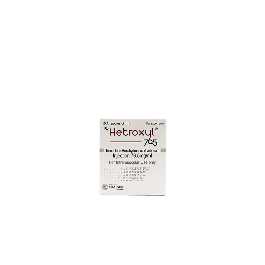 [003010009] Hetroxyl-76.5  - Trenbolone hexahydrobenzylcarbonate - 76.5 MG/ML - 10 X 1 ML AMPULE - Thaiger Pharma