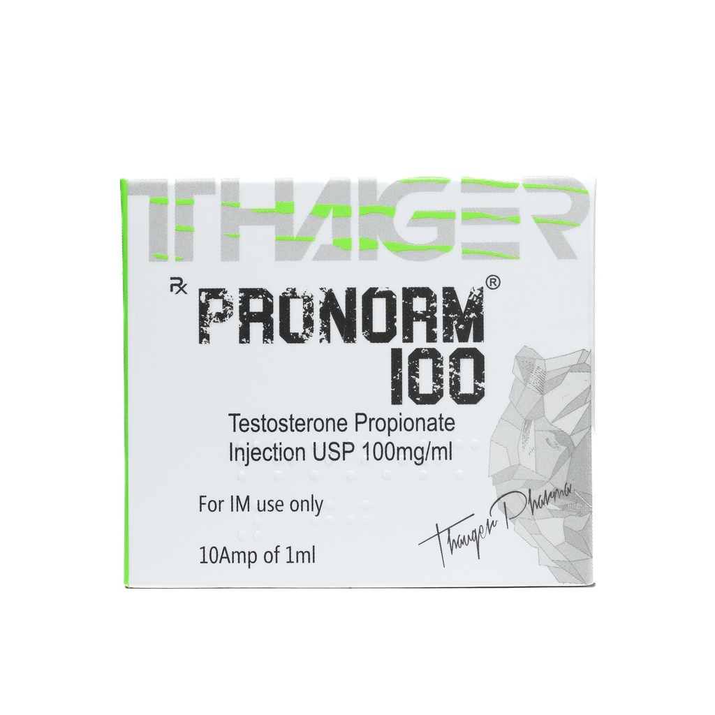 [003010011] Pronorm-100   - Testosterone Propionate - 100 MG/ML - 10 X 1 ML AMPULE - Thaiger Pharma