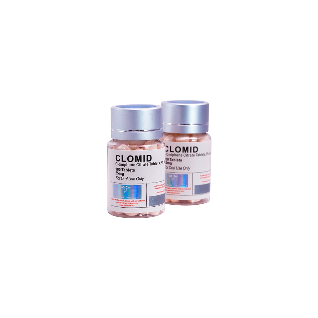 [004140046] CLOMID  - Clomiphene Citrate - 25 MG / pill - 100 Tablets Bottle - Spectrum PHARMA