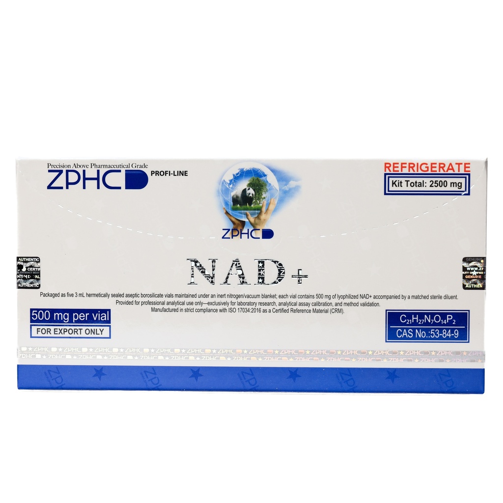 [002070156] NAD+ 2500 MG - (2-8 C) - 500 MG / VIAL - 5 VIALS - ZPHC PHARMA