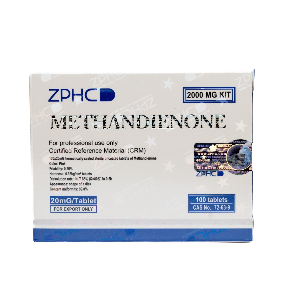 [002140183] Dianabol 20 - Methandienone - 20 MG / pill  - 100 Tablets Blisters Box  - ZPHC PHARMA