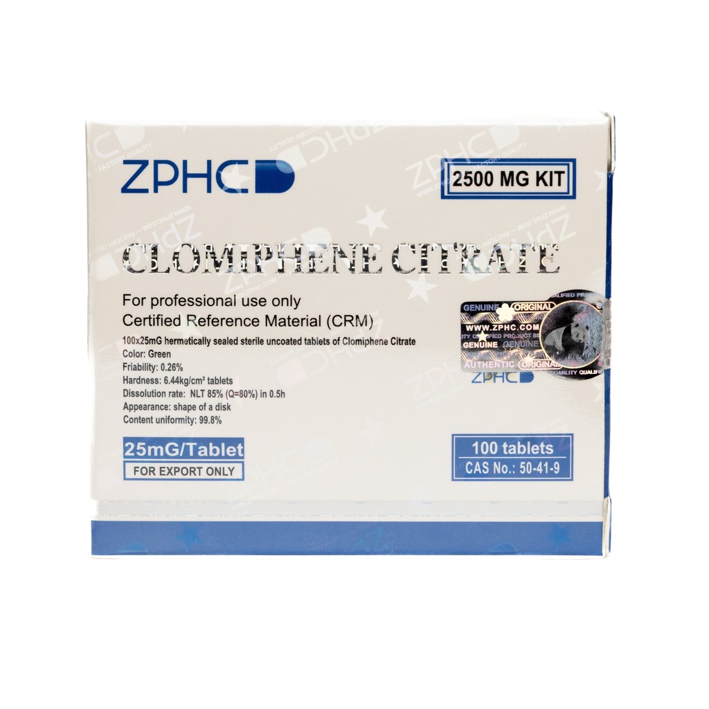 [002140185] CLOMID - Clomiphene Citrate - 25 MG / pill - 100 Tablets Blisters Box  - ZPHC PHARMA
