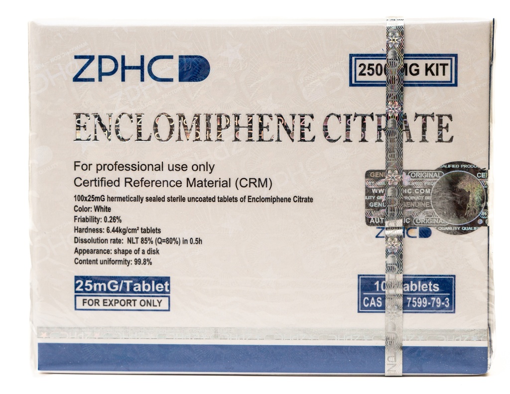 [002140203] ENCLOMIPHENE CITRATE - 25 MG / pill - 100 Tablets Blisters Box  - ZPHC PHARMA