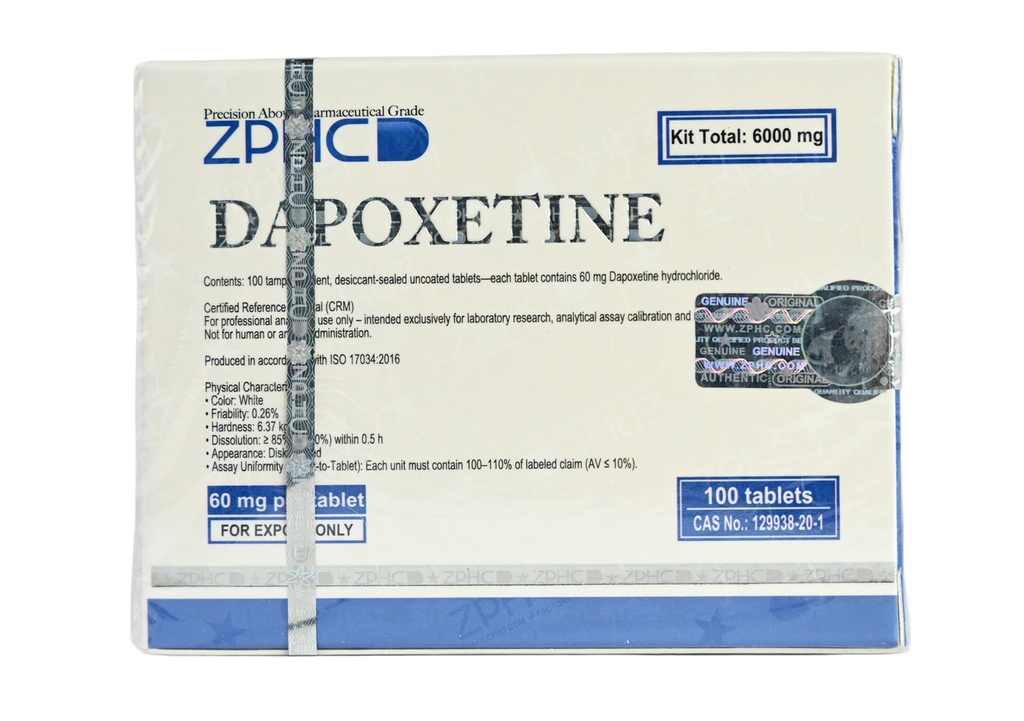 [002140209] DAPOXETINE - 60 MG / pill - 100 Tablets Blisters Box  - ZPHC PHARMA